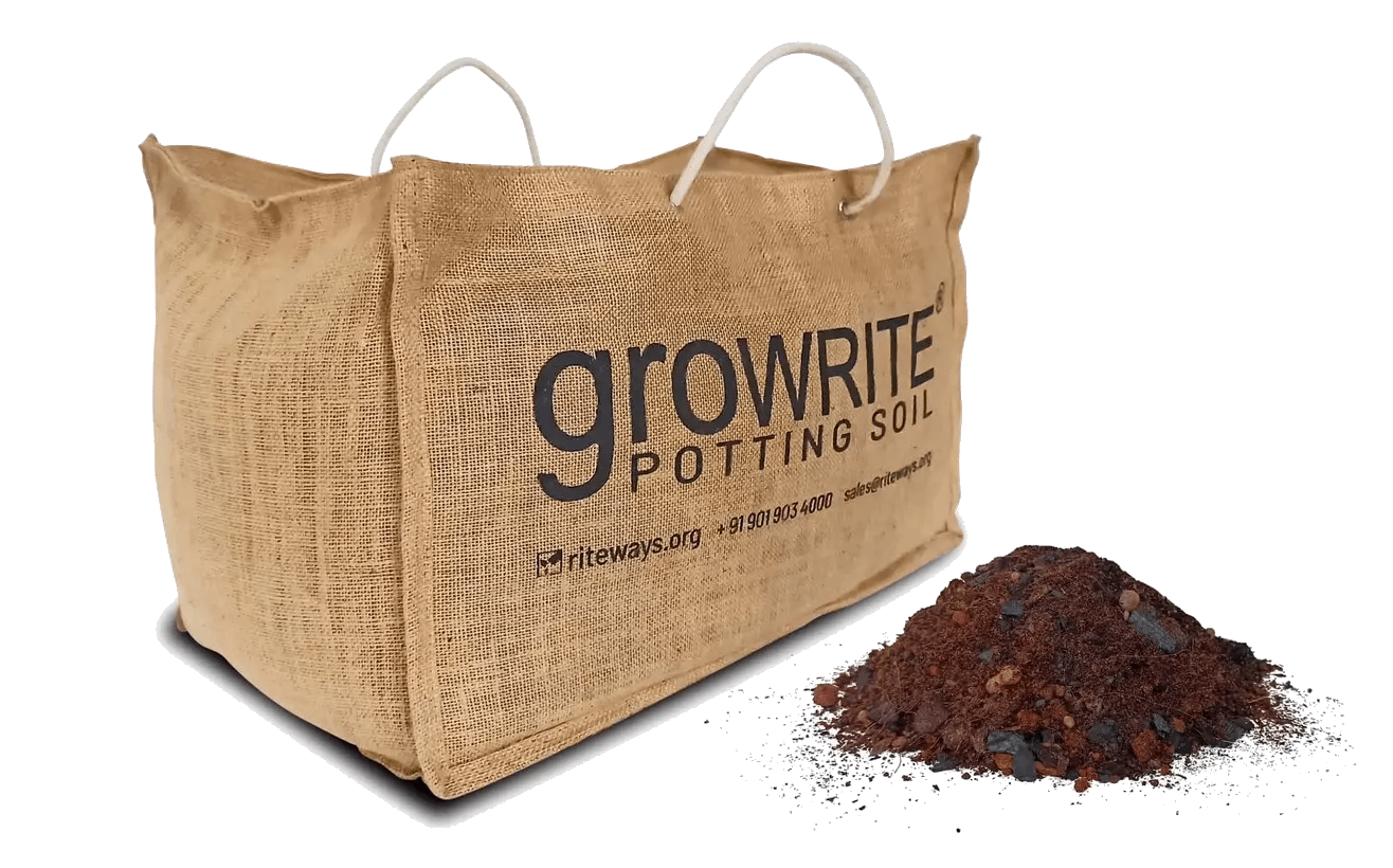 growRITE Potting Soil jute bag